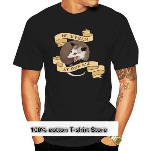 He Scream at Own Ass T shirt scream at own ass possum opossum funny tumblr humour cute meme internet
