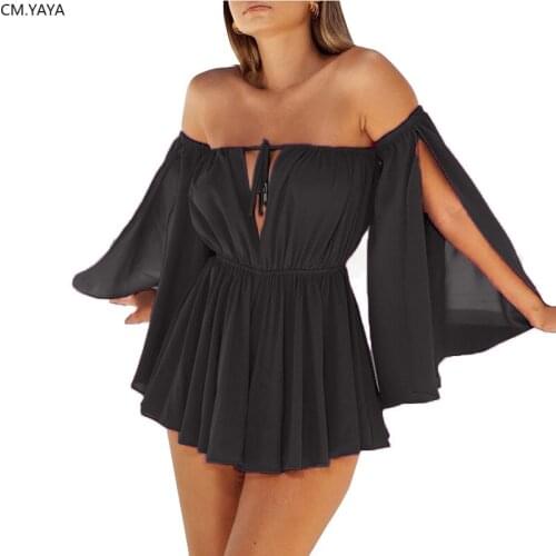 2020 Women Summer Mini Dress Fashion Slash Neck Chiffon Bohemian Beach Bandage Party Night Club Street Dresses Vestidos GL76