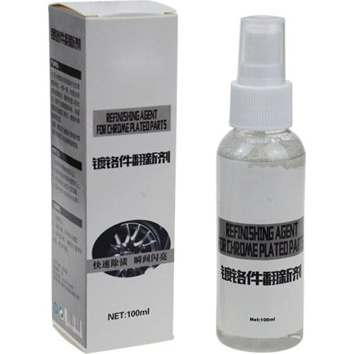 100ML Car Chrome Refurbishment Agent Rust Metal Bright Strip Decorative Strip Cleaning Brightener Renovation Chrome Plating