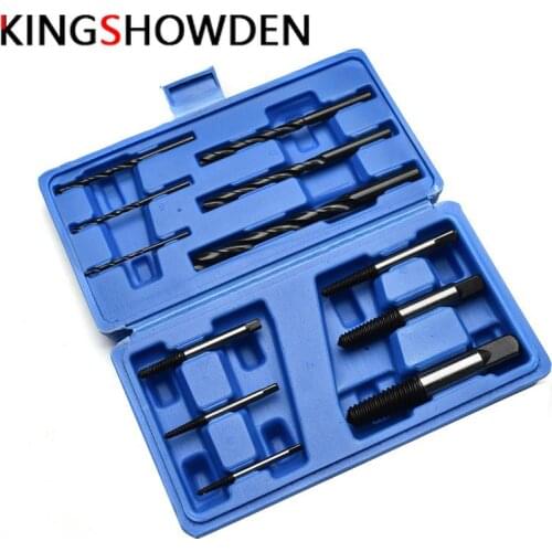 12Pcs Damaged Screw Extractor Drill Bit Set Plastic Box Stripped Broken Screw Bolt Remover Easily Take Out Demolition Tools