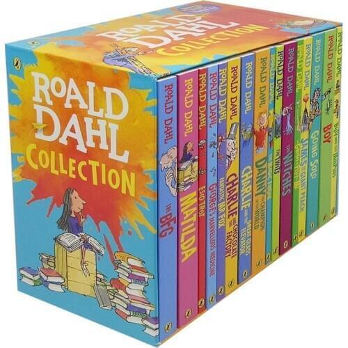 16 Books box set Roald Dahl Collection Childrens Literature Novel Story Book Reading for Kids Learning English Chapter Book