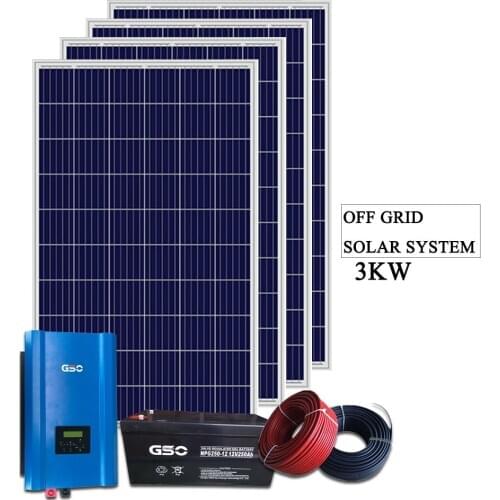 25 Years Warranty 3000w Off Grid Solar Energy System With Batetry Controller Inverter