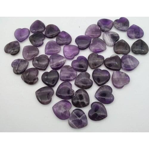 5pcs AMETHYST Crystal Heart Stone - One Mini or Size Amethyst Heart