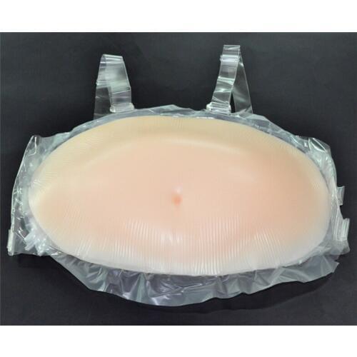 Promotion 8~10 month 2500g Beige artificial Silicone baby belly realistic false pregnant belly for pregnance and cospaly actor