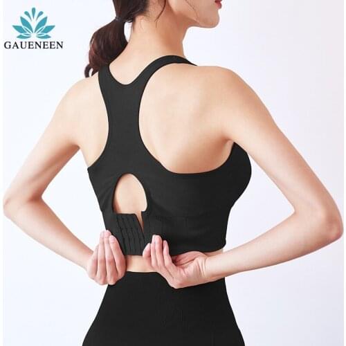 GAUENEEN Yoga Bra Woman High Impact Sports Bra Cross-Back Gym Workout Running Push-up Crop Top Quick Dry Stretchy Fitness Top