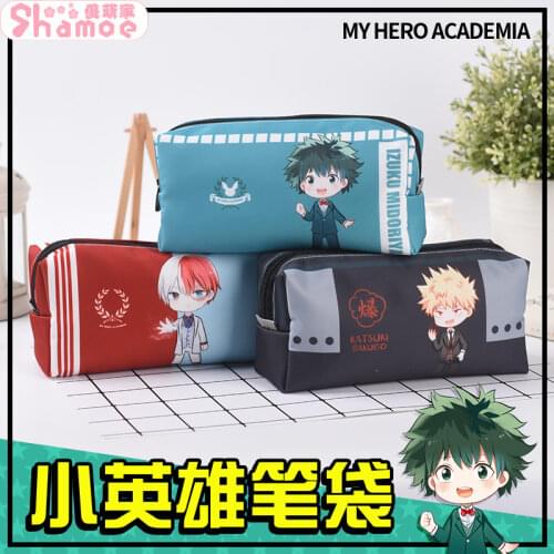 Anime My Hero Academia Midoriya Izuku Pencil Case Stationery Box College Cute Student Pencil Case Storage