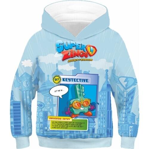 Kids Girls Boy Hoodies Outerwear Super Zings Superzings Series 6 Hooded Children Toddler Sweatshirt Clothes Casual Pullover Tops
