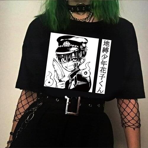 Japanese Anime Toilet-Bound T Shirt Kawaii Summer Tops Cartoon Harajuku Hanako Graphic Tees Unisex Plus Size Tshirt