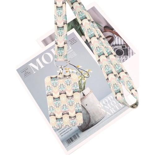 JY106 Cartoon Owl Lanyard Credit Card ID Holder Badge Doctor Student Travel Bank Bus Business Card Cover Badge