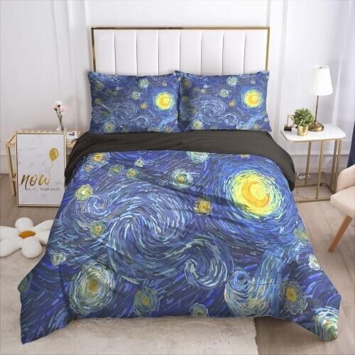 Luxury 3D Starry Sky Bed Linen Blanket Case Pillow Covers Duvet/Quilt/Comforter Cover Set King Queen Double Size Bedding Sets
