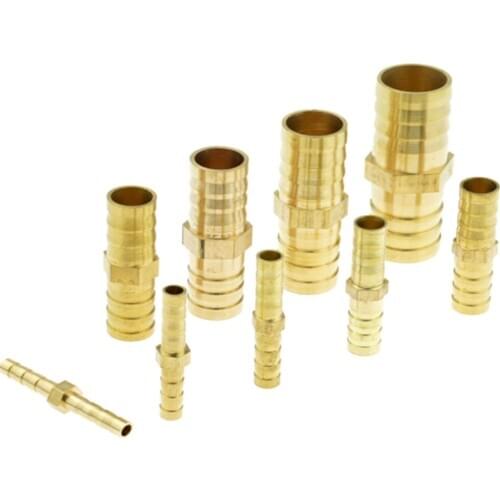 Brass Straight Hose Pipe Fitting Equal Barb 4mm 6mm 8mm 10mm 12mm 14mm Gas Copper Barbed Coupler Connector Adapter
