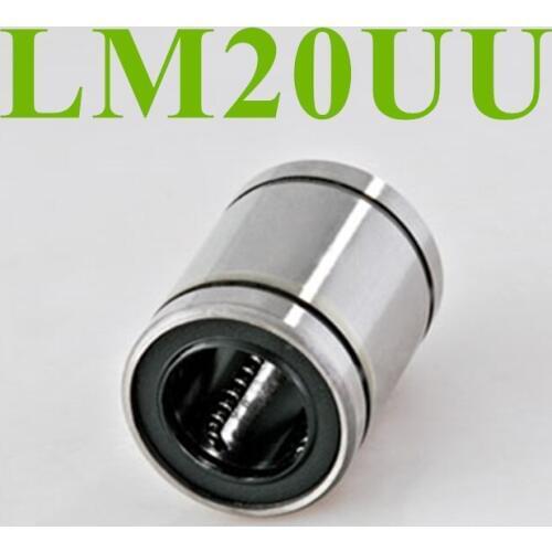 LM20UU Free Shipping 10pcs/lot LM20UU 20mm 20x32x42mm 20mm Linear Ball Bearing Bush Bushing for 3D Printer Parts CNC parts