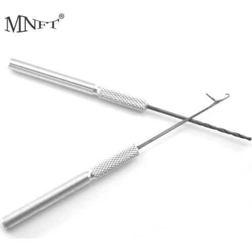 MNFT 1 Set Carp Rigs Barbed Baiting Needle And Drill Stainless Steel Hair With Nonslip Aluminum Alloy Handle