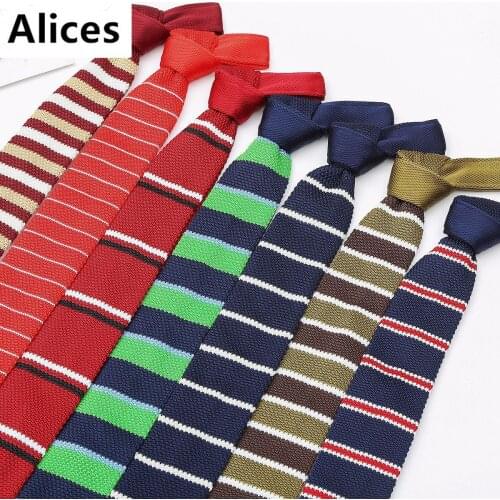 Fashion Mens Colourful Tie Knit Knitted Ties Necktie Cross Striped Color Narrow Slim Skinny Woven Plain Cravate Narrow Neckties