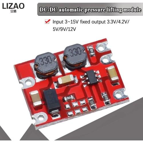 600MA DC-DC Automatic Buck Boost Power Module Step Up and Down Board Input 3V-15V Output 3.3V/5V/4.2V/9V/12V Electronic DIY PCB