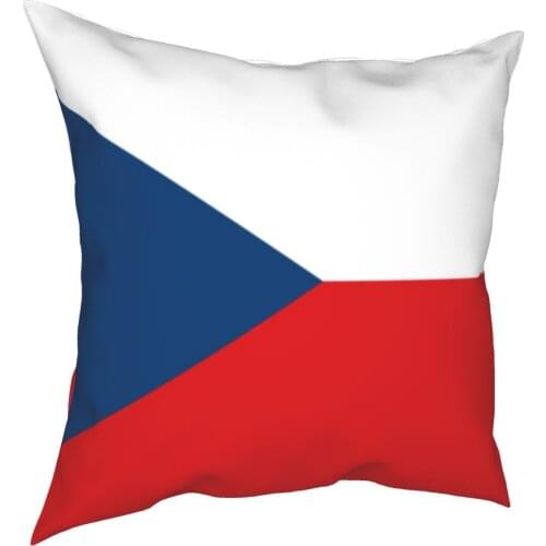 The Flag Czech Republic Pillow Cover Home Decorative Cushion Cover Throw Pillow for Car Polyester Double-sided Printing