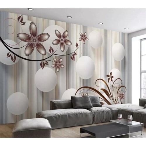 Beibehang papel de parede Custom wallpaper 3d mural para sala atacado Modern fashion sense 3d ball flower background wall paper