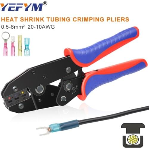YF-125 Crimping Tool For Heat Shrink Connectors Ratcheting Wire Crimper Pliers Ratchet Terminal Crimp Tool by Wirefy