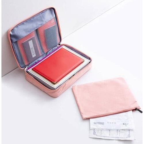 Document Organizer Bag Travel Waterproof Document Storage Bag Multifunctional Certificates Organizer Multilayer Portable Bags