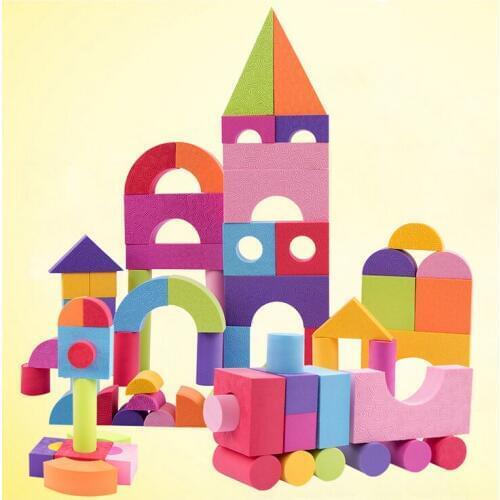 Embossed Building Blocks Software Foam Building Blocks Security Puzzle Pieces of Toys Ultra-light EVA N048 Free Shipping Classic