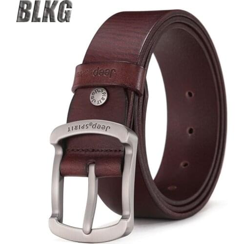 Luxury Brand Genuine Leather Belt Men Smart Casual First Layer Cowskin Designer Waist Belt Pin Buckle Belt For Men 105-125cm