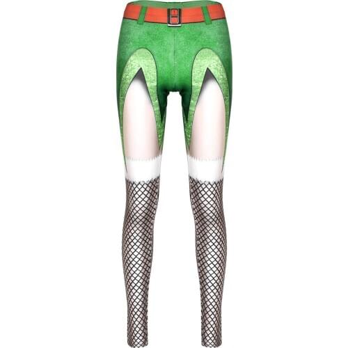 Christmas Elf Leggings Women Xmas Holiday Cosplay Party Rave Costume Leggin Outfit Pants 3D Printed Fitness Clothing