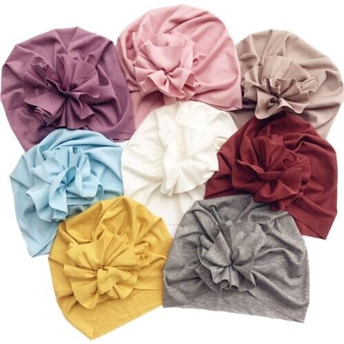 0-2Years Newborn Toddler Kids Baby Boy Girl Turban Cotton Beanie Hat Winter Warm Soft Cap