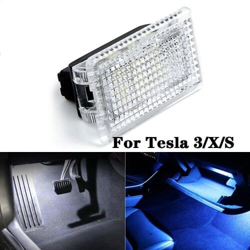10Pcs Ultra-Bright LED Bulb For Tesla Model 3 X S Car Interior Light Trunk Frunk Footwell Light Replacement Auto Signal Lamp 12V