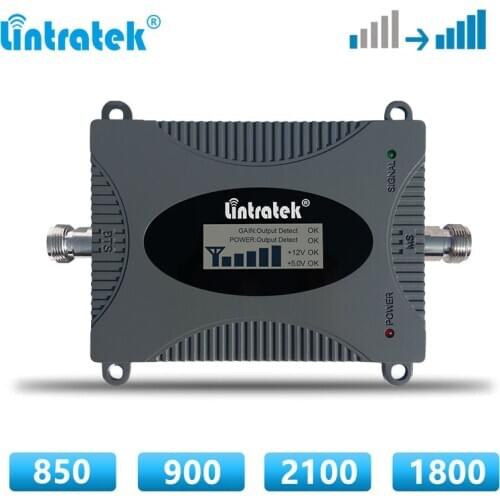 Lintratek GSM CDMA UMTS LTE Cellular Signal Amplifier Smartphone 2g 3g 4g Single Band Repeater 850 900 1800 2100 Booster B5 B1