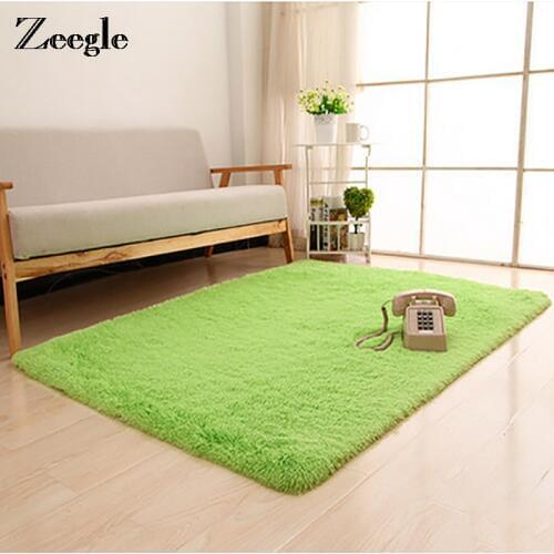 Zeegle Shaggy Carpets For Living Room European Home Warm Plush Floor Rugs Fluffy Mats Kids Room Rugs Bedroom Floor Mats