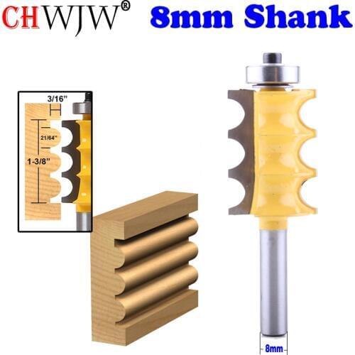 1PC 8mm Shank High Quality Triple Bead/ Column Molding Router Bit -CHWJW 16158_8