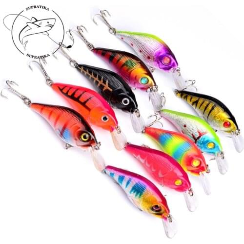 1pc 75mm/ 10g Top-water Wobbler Fishing Lure Mini Japan Isca Artificial Sea Fishing Saltwater Hard Bait Crankbait Tackle Pesca