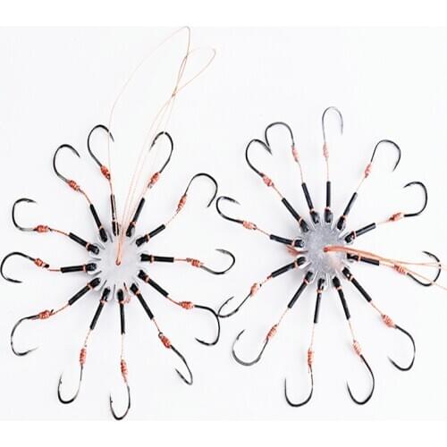 2Pcs/lot Fishhooks 6-12# Carp Fishing Flap Explosion String Hook Prevent Winding Lines With Hose Carbon Steel Hooks Pesca