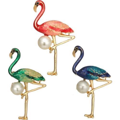 Flamingo Brooch Animal Christmas Women Accessories Flamingo Brooch