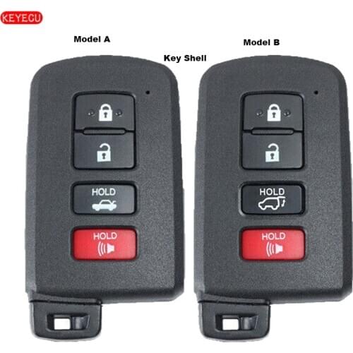 KEYECU Smart Remote Key Shell Case Fob 3+1/ 4 Button for 2013-2018 Toyota RAV4 Highlander Camry Avalon Corolla