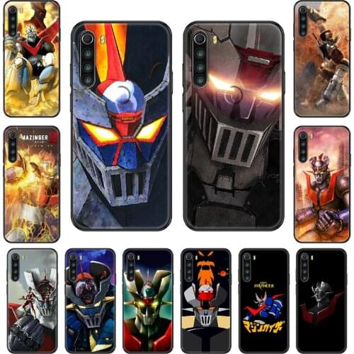 Anime Mazinger Z Phone case For Xiaomi Redmi Note S2 4 5 6 7 8 A S X Plus Pro black painting cell cover trend waterproof 3D