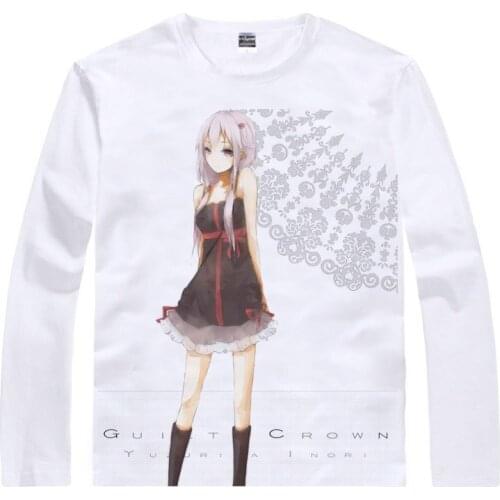 Guilty Crown T-shirts kawaii Japanese Anime t-shirt Manga Shirt Cute Cartoon Shu Ouma Inori Cosplay shirts 40573114919 tee 620