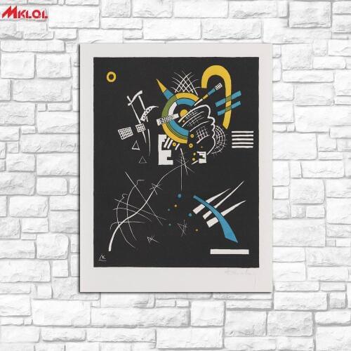 WASSILY KANDINSKY-Kleine Welten VII 1922 Painting For Living Room Home Decoration Oil Painting on Canvas Wall Painting no fram