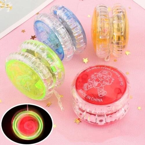 Kids Interesting Plastic LED Luminous High Speed Yoyo Ball Colorful Flash Toys Children Favorite Childhood Game Gifts