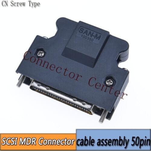 MDR Cable Connector male 50-Pin Compatible with 3M SCSI CN Connector 10350 10150
