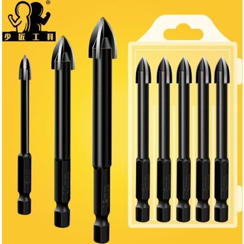 Multifunctional Triangle Drill Bit Glass Ceramic Vitrified Brick Full Ceramic Tile Wall Plastic Wood Perforated Hole Opener