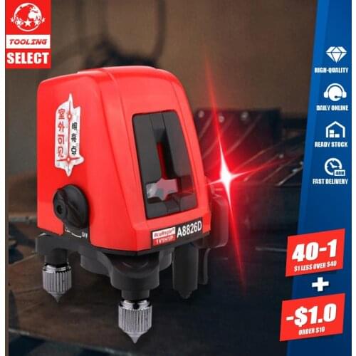 MPT New 360 Laser Levels Laser 3D Self 2 Line Lasers Horizontal Vertical A8826D Tripod Mini Levels Range Finder