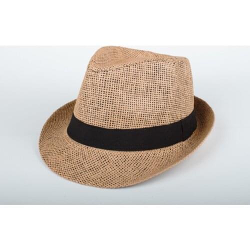 Mens Brown Wicker, Fedora Hat, Modern Design, Restrained, Holiday, Summer, Sea, Safari, sunscreen, Casual