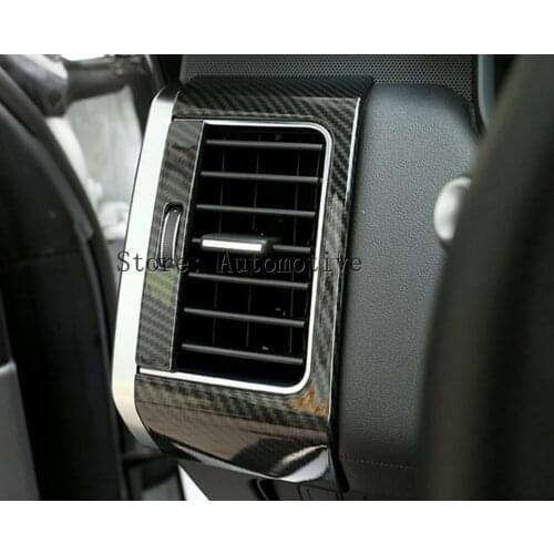 Newest Carbon Fiber Style For Landrover Range Rover Sport RR Sport 2014-2017 ABS Plastic Side AC Vent Frame Cover Trim