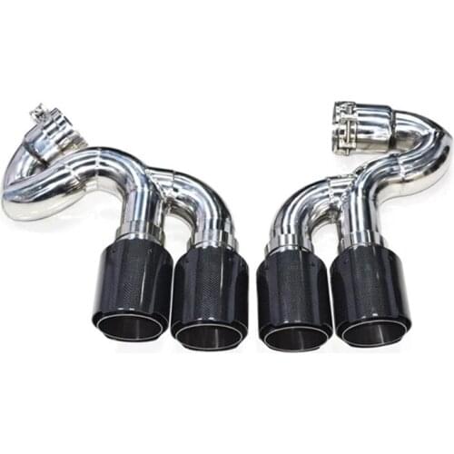 One Pair Car Exhaust Systems End Tailpipe For B-MW X5 Modified M5 2014-2019 Carbon Fiber Stainless Steel Muffler Tip Nozzles