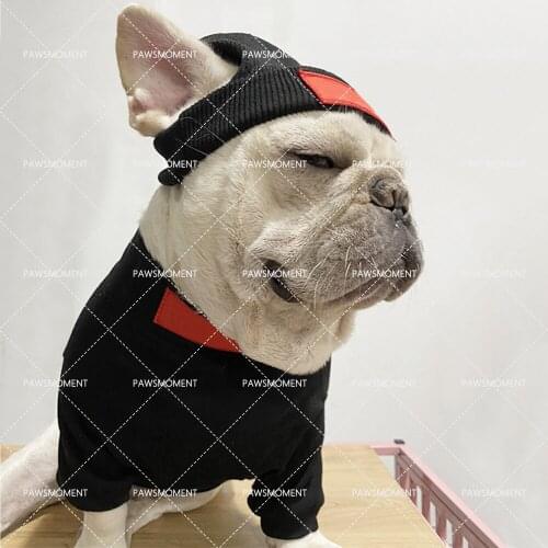 Autumn Pet Dog Hip Hop Clothes for Small Dogs Clothing French Bulldog Sweater Hat Set Chihuahua Pug Apparel for Yorkies PC1550