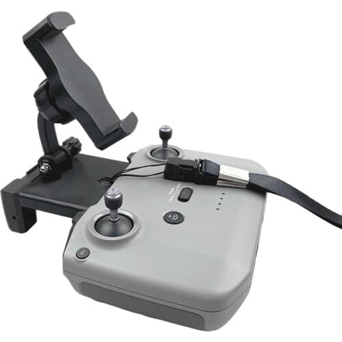 Suitable for DJI Mavic Air2/2S/Mini2 front adjustable angle mobile phone holder bracket remote control lanyard drone accessories