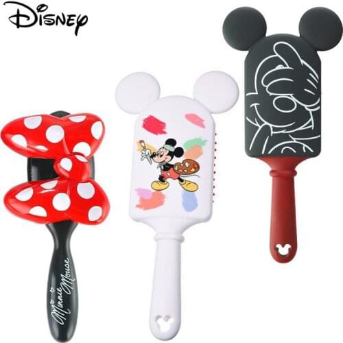 Disney 3D Comb Mickey Minnie Mouse Hair Clip Baby Girls Hair Brush Kids Hair Brush Cartoon Exquisite Decorations Gifts Set Toys