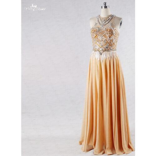 RSE725 Chiffon Prom Dresses With Rhinestones