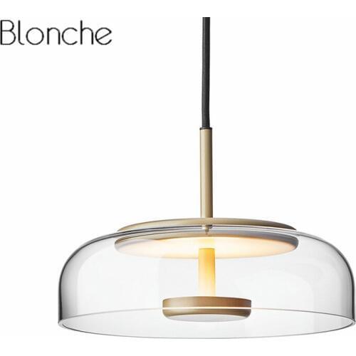 Nordic Clear Glass Pendant Lights Led Gold Modern Hanging Lamp for Dining Room Bedroom Indoor Home Lighting Fixtures Loft Decor